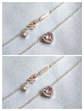 Conjunto Corazón Rosa Plata