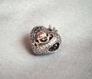 Conjunto Corazón Rosa Plata