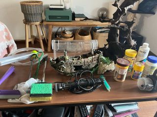 Pecera 200L con sump,  mueble y accesorios