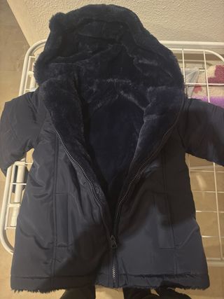 Abrigo niña azul con forro polar