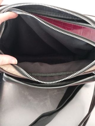 Bolso Parfois Marrón y Blanco Piel (de hombro)