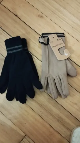 Guantes Primark Negro y Beige