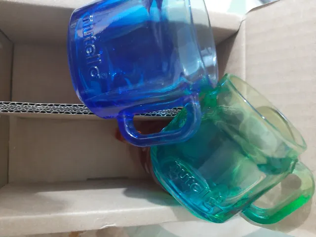 Set 4 Tazzine Caffè Vetro Colorate Nutella