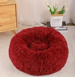 Cama Redonda Peluche Donut Perro Gato 50 cm
