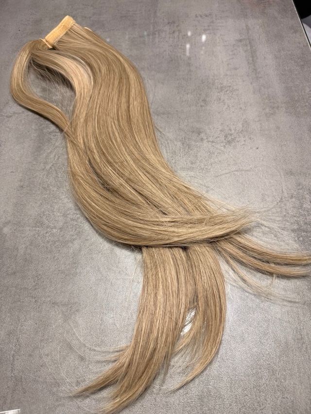 Extensiones de cabello castaño