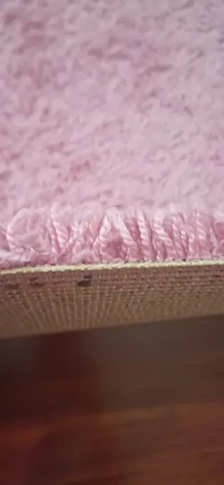 Alfombra rosa pelo largo Ikea