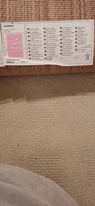 Alfombra rosa pelo largo Ikea