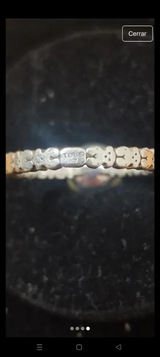 Anillo Tous Plata Perla  Nuevo Sin Etiquetas