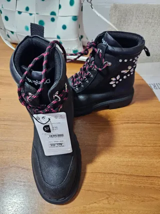 Botas Desigual Mujer Talla 37 Negras