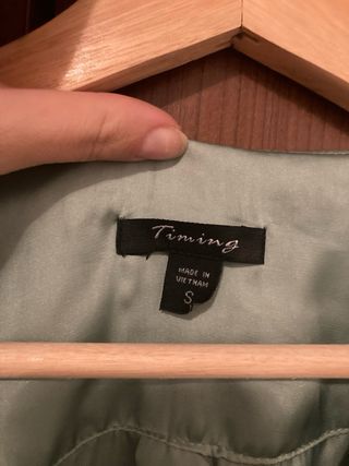 Blusa satinada verde menta Timing Talla S