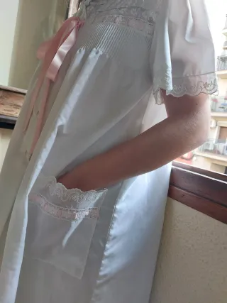 Conjunto Camisón y Bata Comunión Blanco