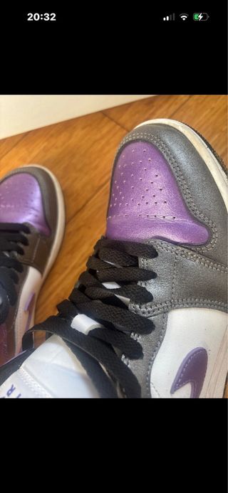 Air Jordan 1 Mid Tg 36.5 Viola Argento