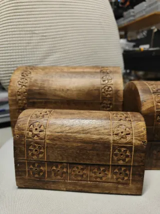 Set di 3 bauli vintage in legno