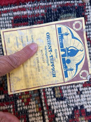 Tappeto persiano lana multicolore 150x72 nuovo