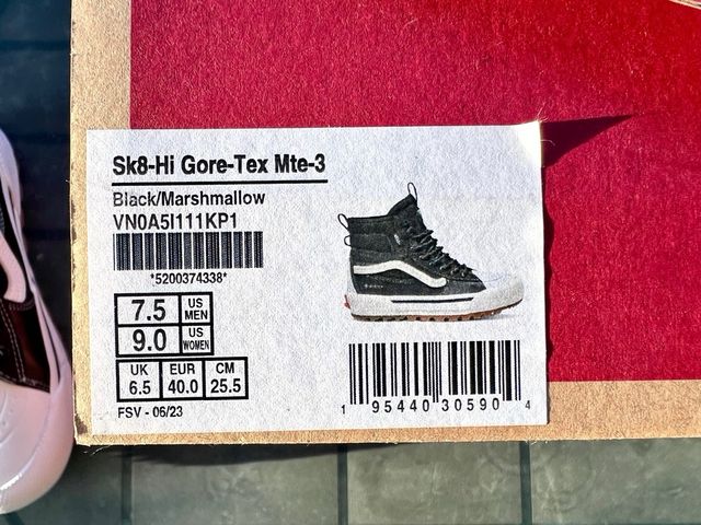 37 38 40 | Vans Sk8-Hi Gore-Tex MTE-3 | NUOVE