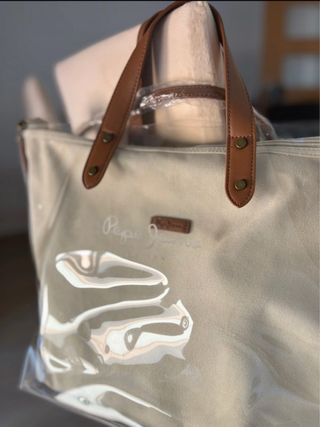 Bolso Pepe Jeans Beige y Marrón