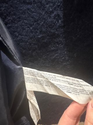 Abrigo Lana Mango Azul