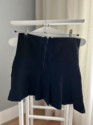 Falda mini negra y azul