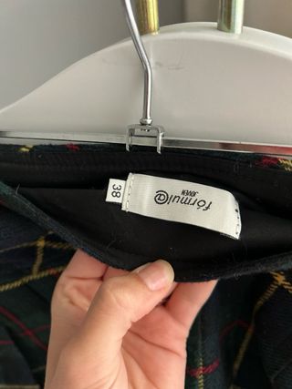 Falda mini de tablas cuadros