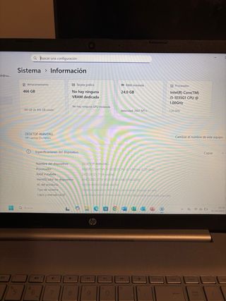 Portátil HP i5 24GB RAM 15.6