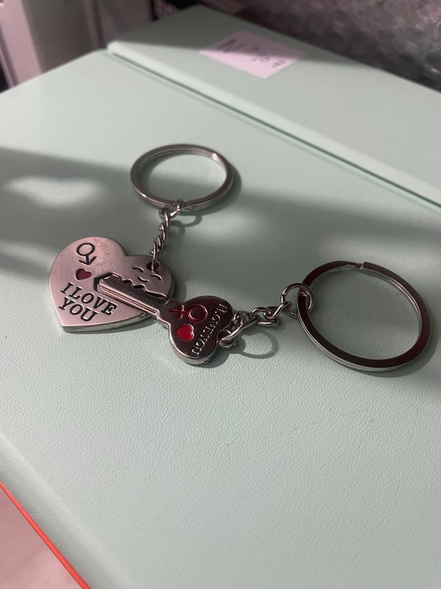Cuore e portachiavi per coppia