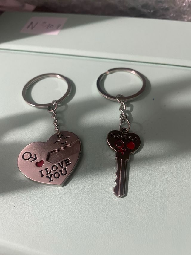 Cuore e portachiavi per coppia
