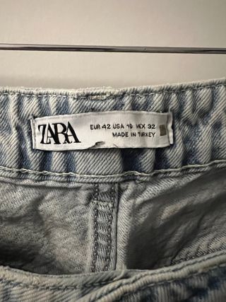 Calças Jeans Zara Azuis Lavadas