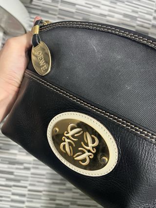 Neceser Loewe Vintage Negro y Dorado