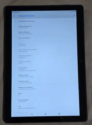 Lenovo TB-X605FC Tablet Negra 