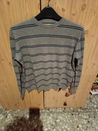 Jersey de hombre rayas gris