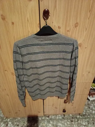 Jersey de hombre rayas gris