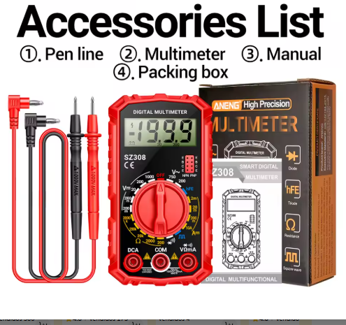 Multímetro digital voltímetro amperímetro
