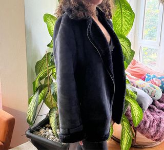 Chaqueta de ante y borrego Anthropologie Talla M