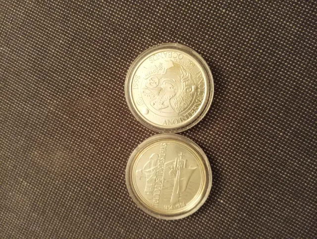 2 Monedas Escudos Portugal 1000