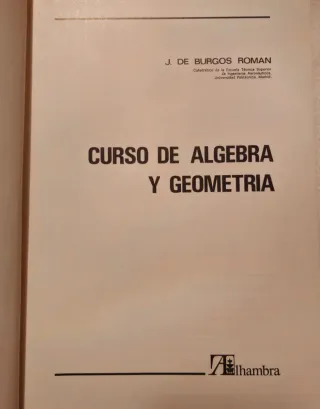 CURSO DE ÁLGEBRA Y GEOMETRIA