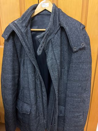 Chaquetón de paño gris