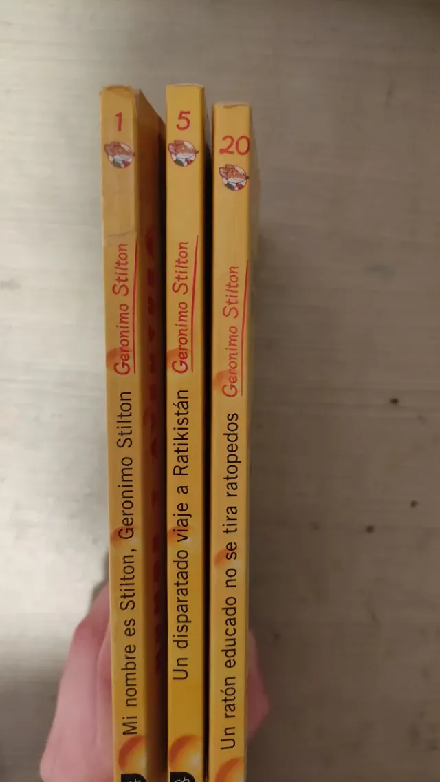 3 Libros Geronimo Stilton (1,5 y 20)