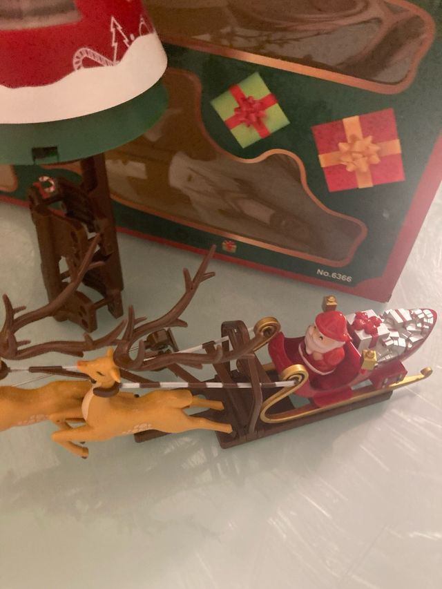 Puntale Albero Natale con Renne e Slitta