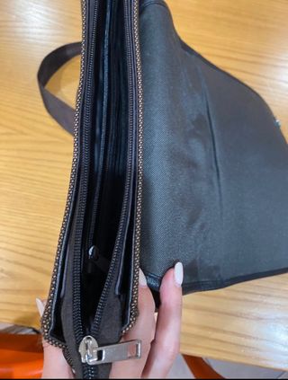 Borsa tracolla uomo/donna marrone multi tasche