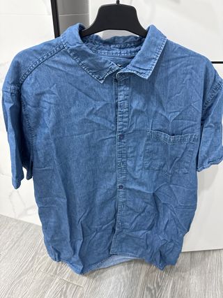 Camisa vaquera manga corta