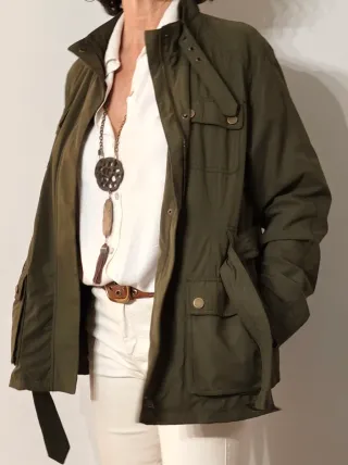 Chamarra Corre inglés verde militar