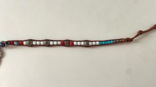 Pulsera Boho Piel Marrón y Turquesa