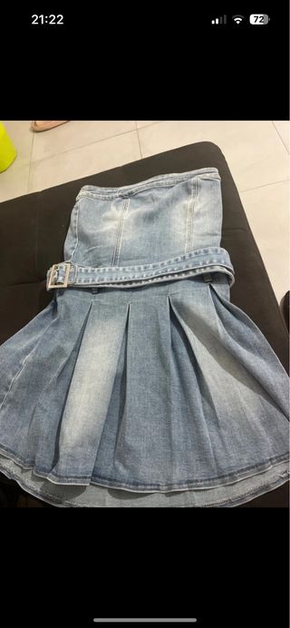 Vestitino in jeans con cintura