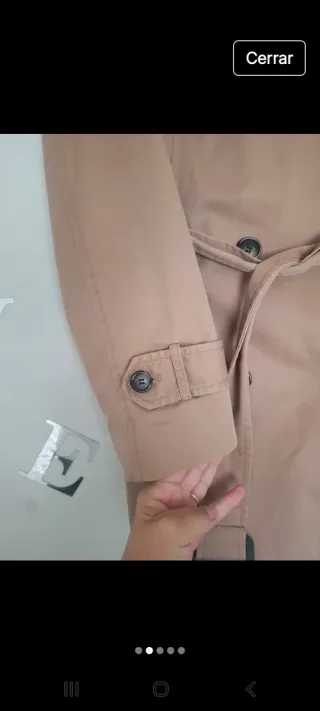 Gabardina Zara Talla M Beige