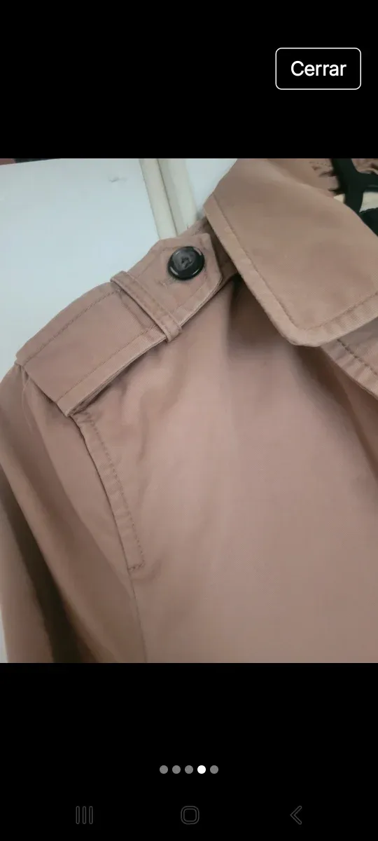Gabardina Zara Talla M Beige