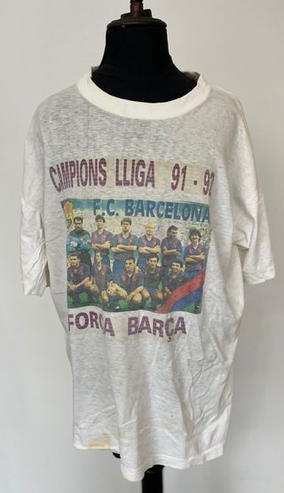 T-shirt FC Barcelona Campeões Liga 91-92 Vintage