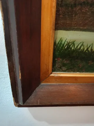 Cuadro grande paisaje castillo tiene