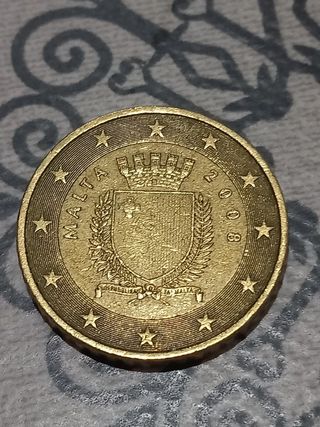 Moneda 50 céntimos Malta 2008