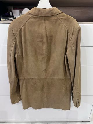 Chaqueta de ante marrón