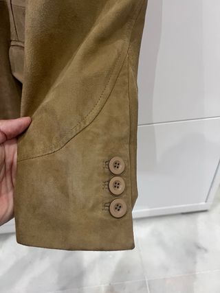 Chaqueta de ante marrón